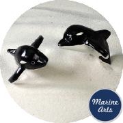 8015-P8 - Painted Wood Orca - 3 Pack